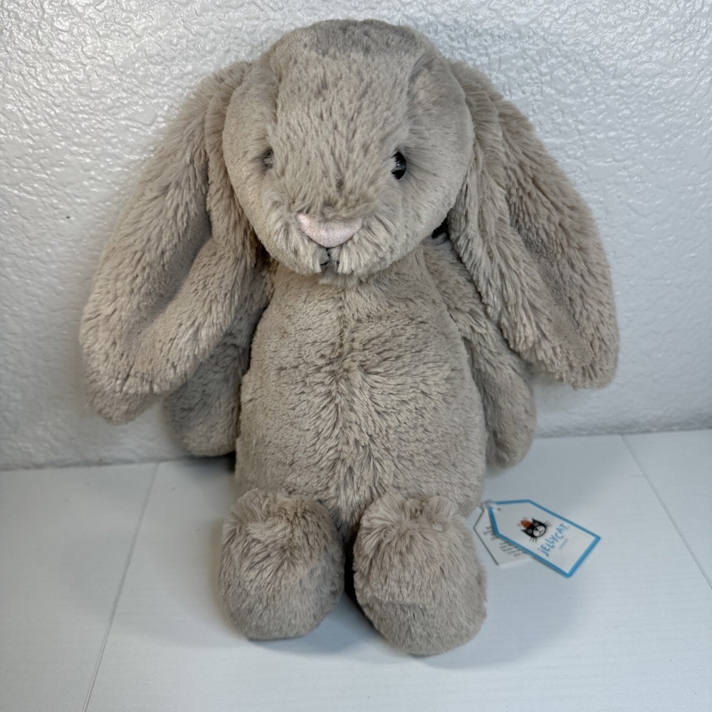 Jellycat Medium 12" Bashful Beige Bunny, Authentic, New With Tags